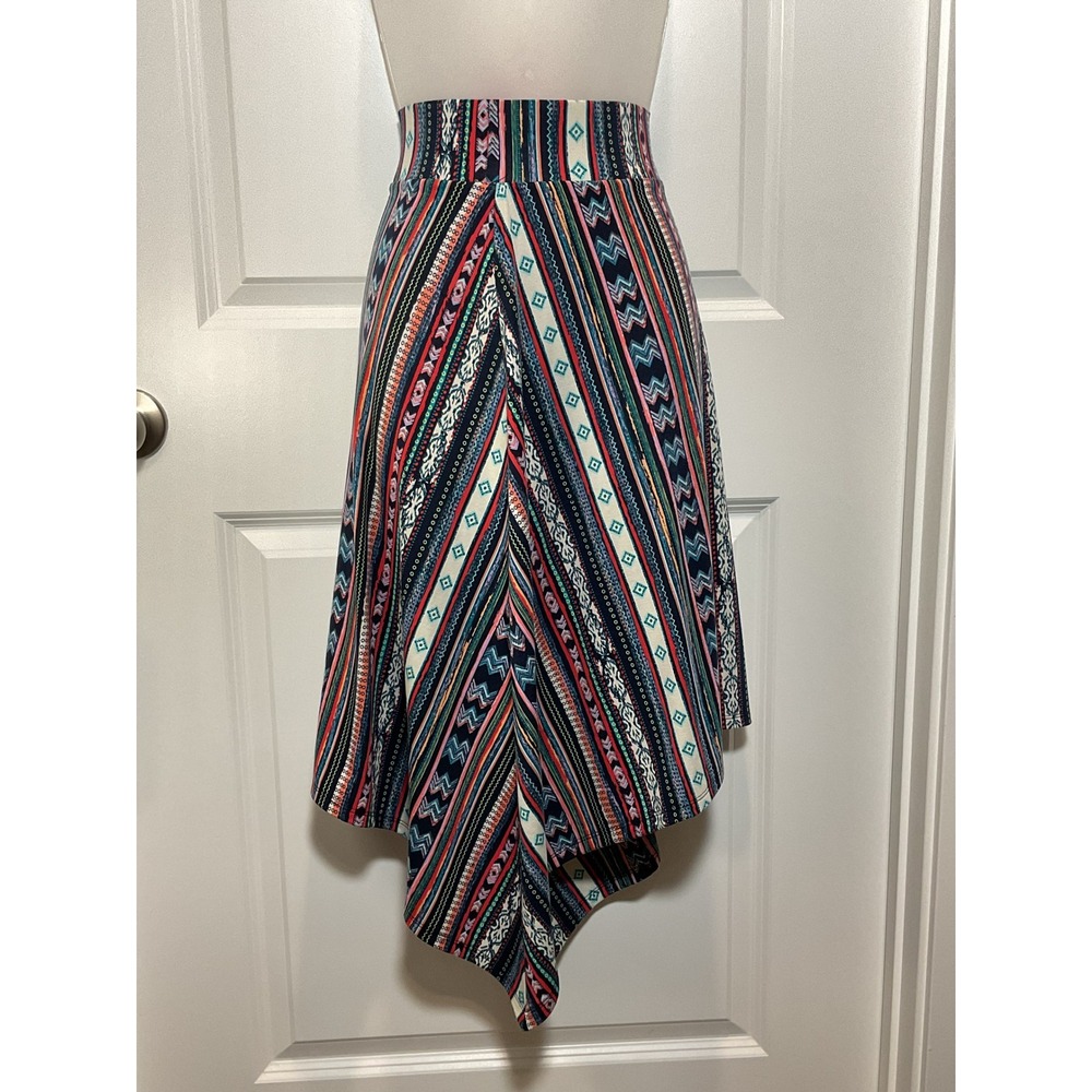 NWT Maurices Womens‎ Midi Skirt L Geometric High Waist Boho Festival Skirt